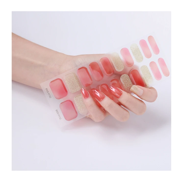 Cheap Price selling well all over the world uv korean semi cured art gel nail sticker
