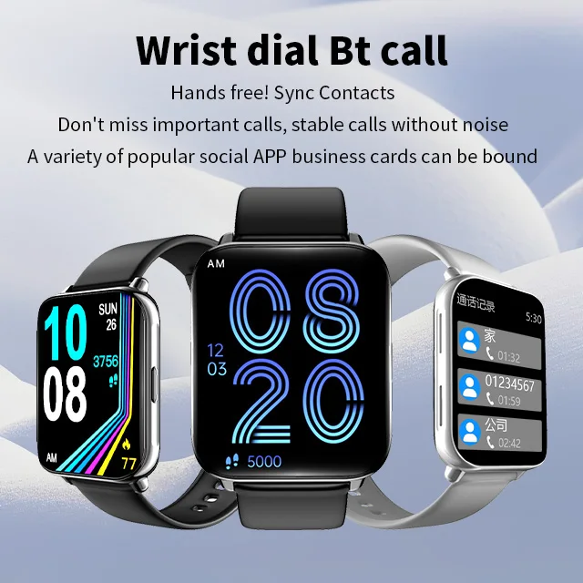 NB1 1.92 Inch Full Touch Color Screen Men BT Calling Blood Pressure Smart Watch