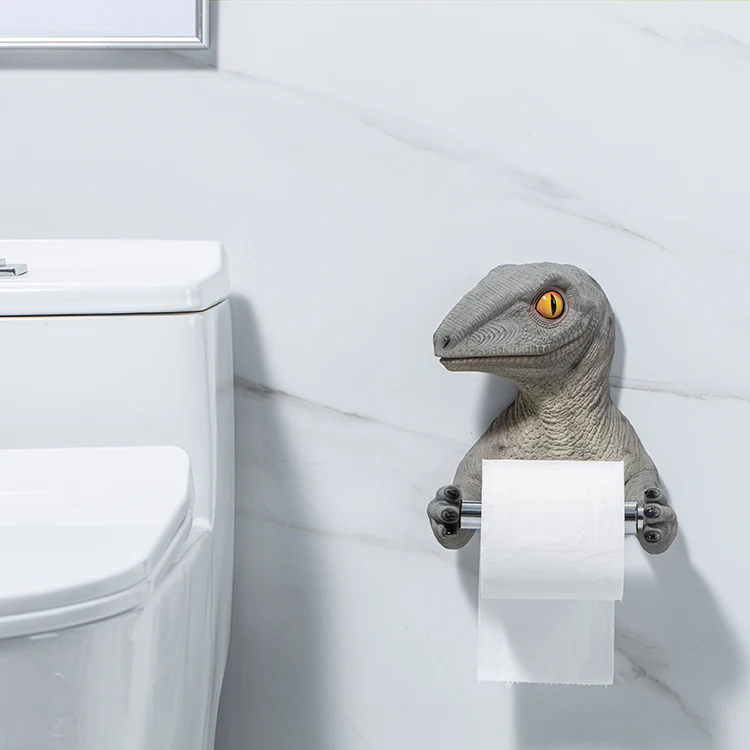 
Novelty Toilet Paper Resin Roll Animal Shape Dinosaur Towel Holder 