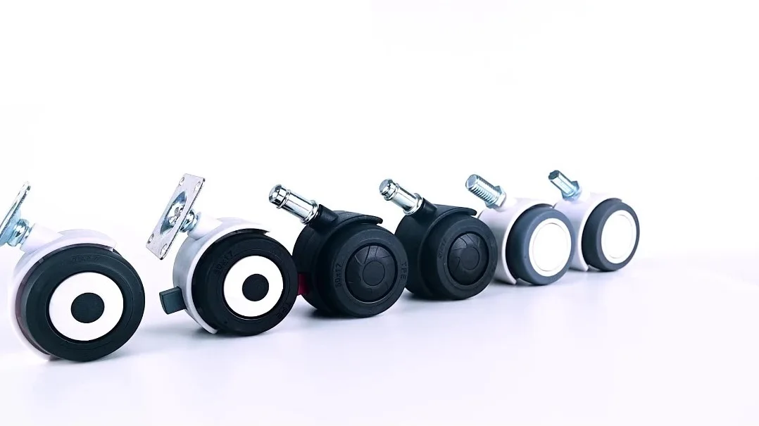 2 Inch 50MM Noiseless TPE Wheels Castor Swivel Furniture Chair Caster With Screw/Brake