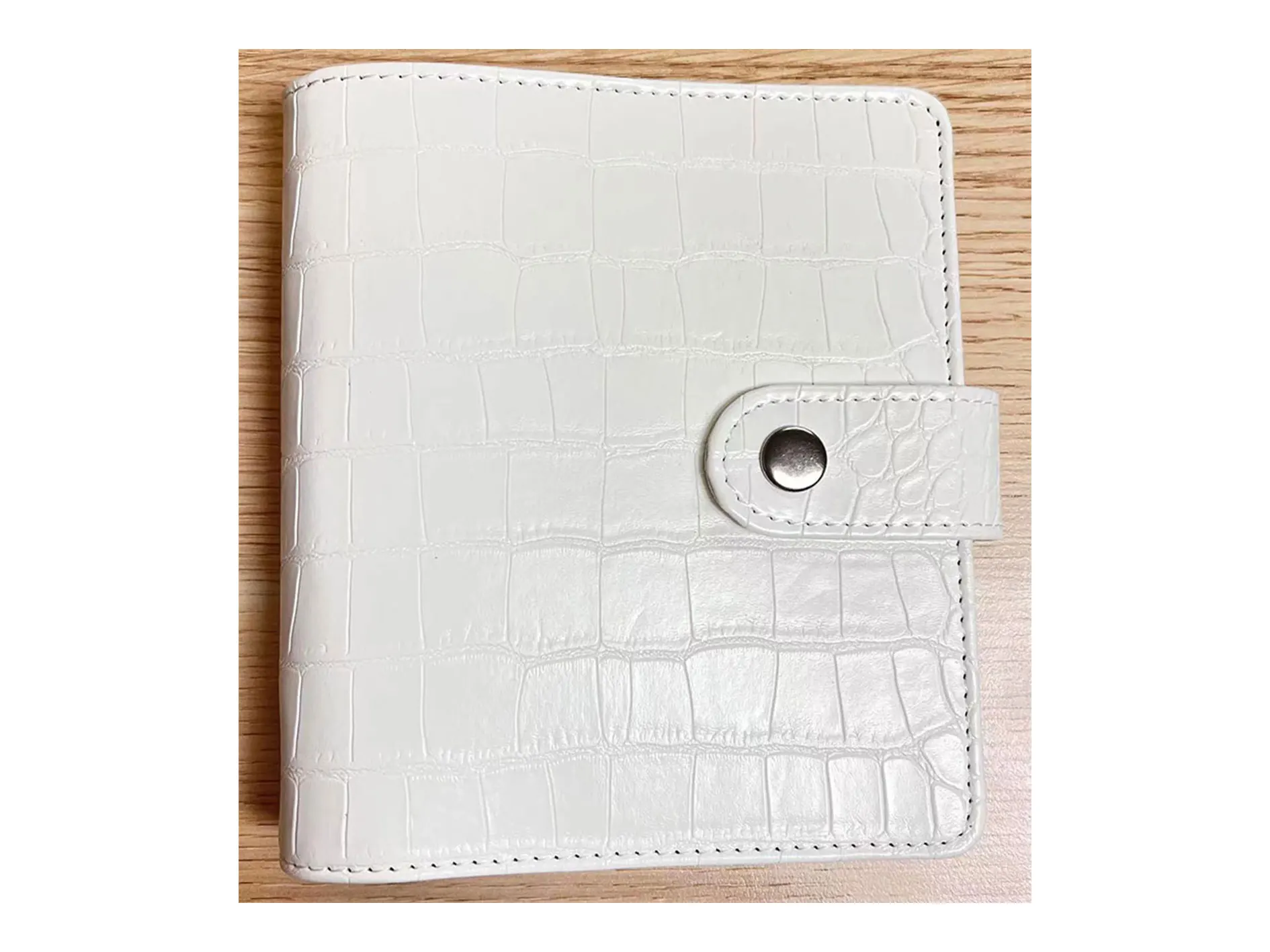 Custom Loose leaf 6 rings Cash Envelopes zipper Minimalist crocodile A7 budget binder wallets for men Credit Cardholder Wallet