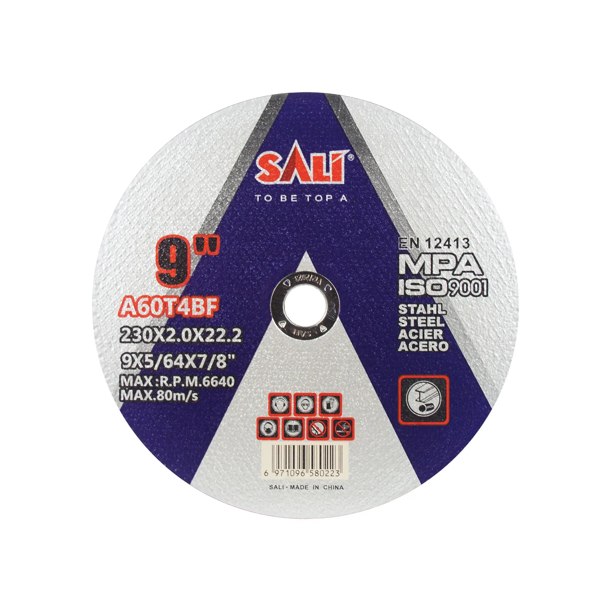 SALI angle grinder 9 inch abrasive tool cut off wheel custom aluminum oxide metal cutting disc