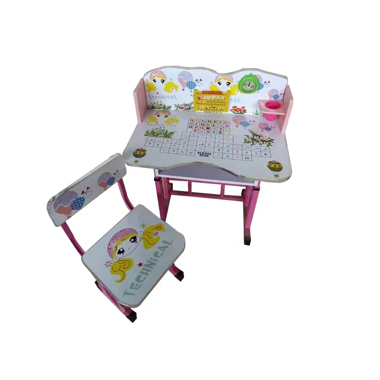 Children multi-functional furniture  student  study table and chair set for kids