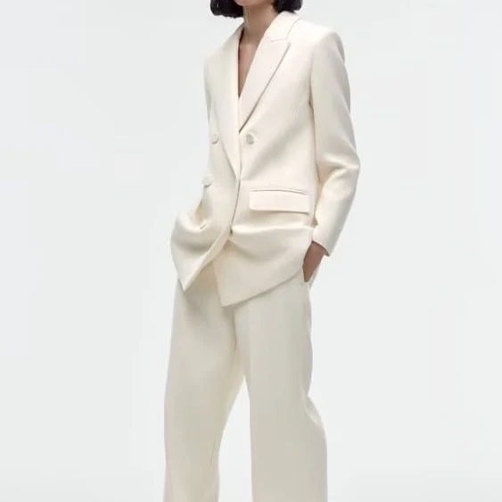 2023 women spring pants suits 3 pieces set casual solid blazer coats and trousers vest female elegant OL Suit