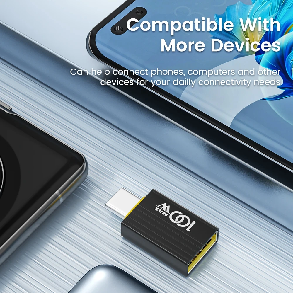 Eonline 2D 100W OTG USB 3.0 To Type C Adapter Fast Charging Data Transmission Converter For iPhone 15 Pro Max