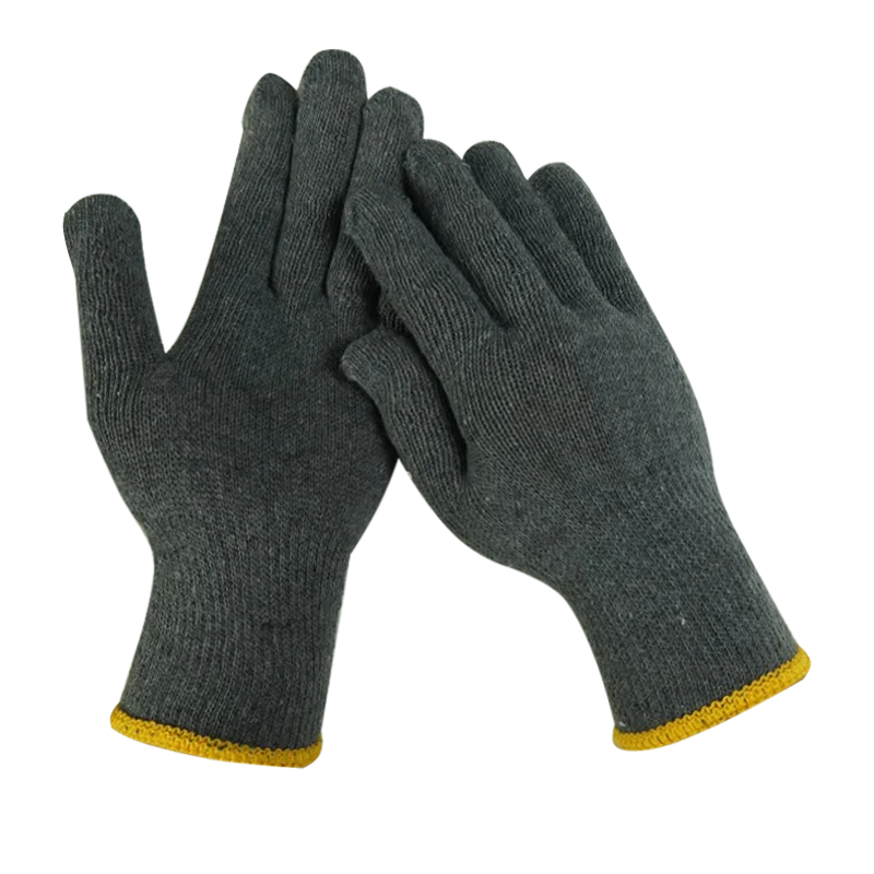 Cheaper White polyester Cotton Work Gloves Safety Glove Cotton Hand Protection Safety Working Gloves