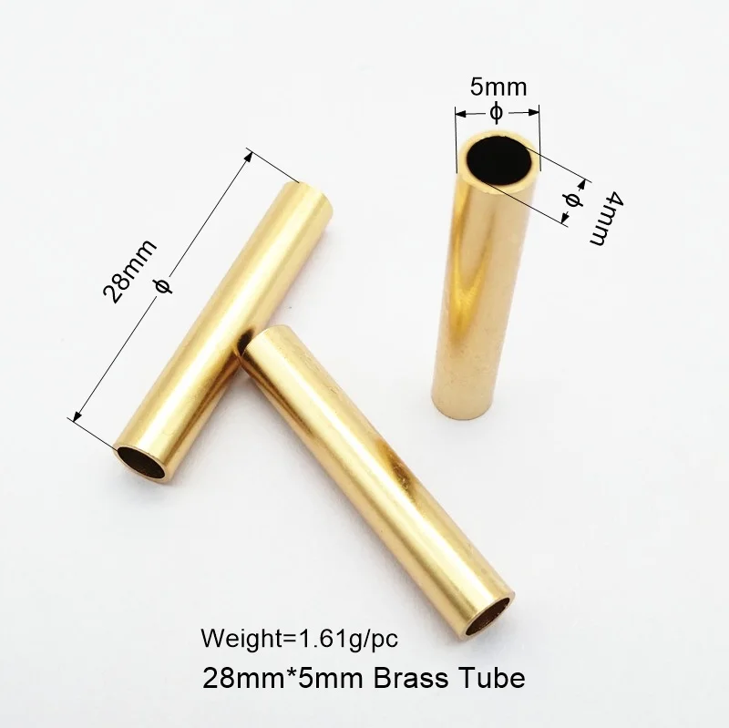 28mm Length brass tube for garment, small brass tube, hollow brass tube