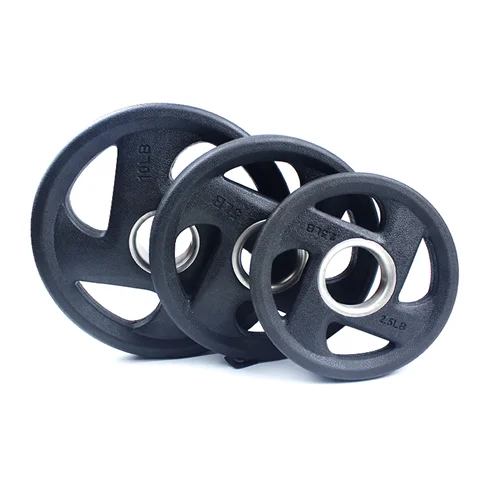 Wholesale High Quality Custom Logo Bumper Plate Four Holes Gym Barbell 2.5-45LB Weight Plates