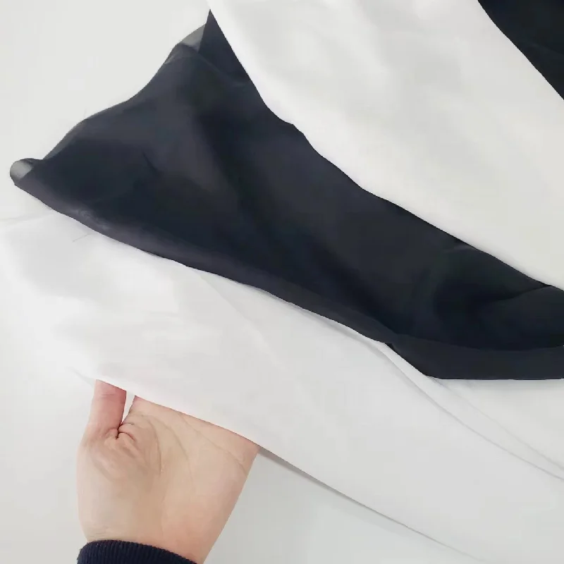 New Products Chiffon Sheer Curtains Black And White Luxury Slimmer For Modern Living Room_12