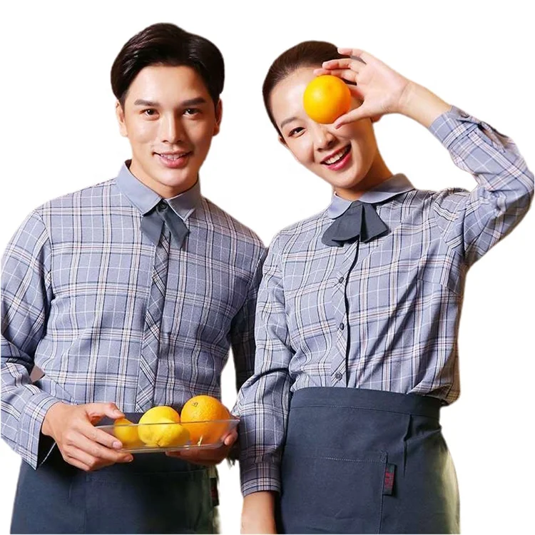
New Design Unisex Restaurant Hotel Bar Club Waiter Uniform Staff Uniforms Apron set 