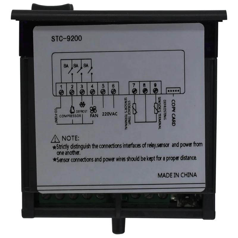 220V Digital Temperature Controller Refrigerator Thermostat for Incubator STC-9200 with Sensor