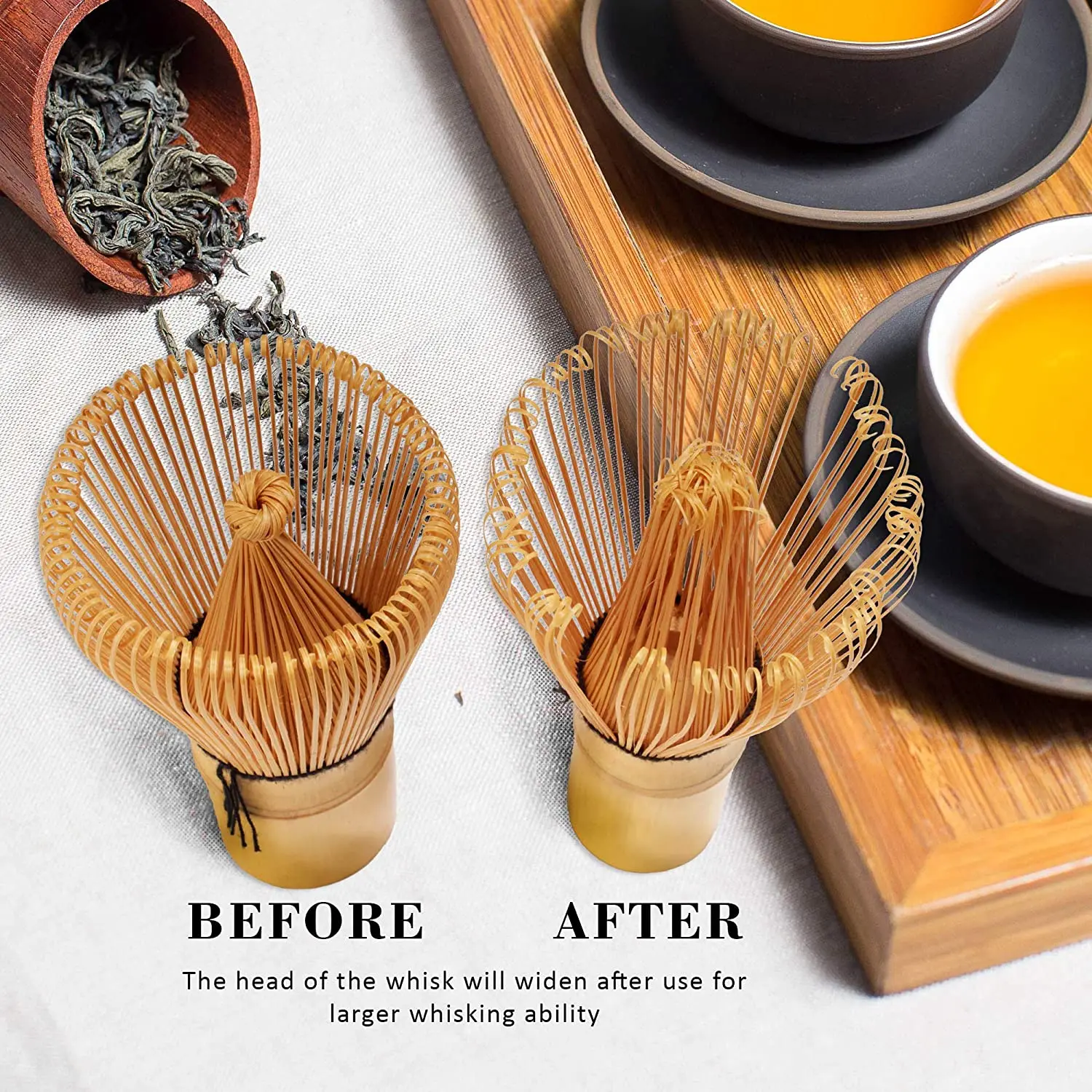 Traditional Matcha Tea Set Bamboo Matcha Brush Stirrer for Matcha Starter Set Paper box