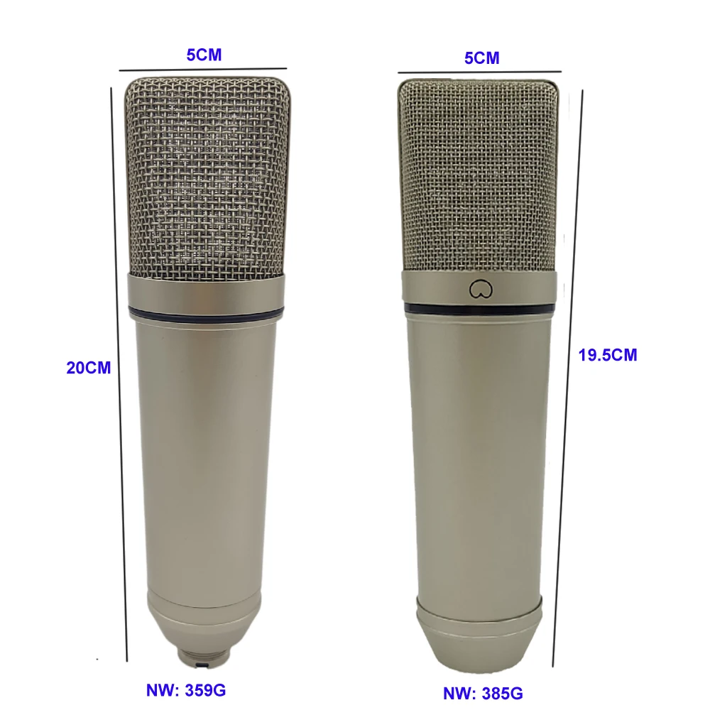 China Factory Latest Design Desktop Condenser Microphone Body Mic Dynaic Microphone Body MA U87 Repair Replacement Parts