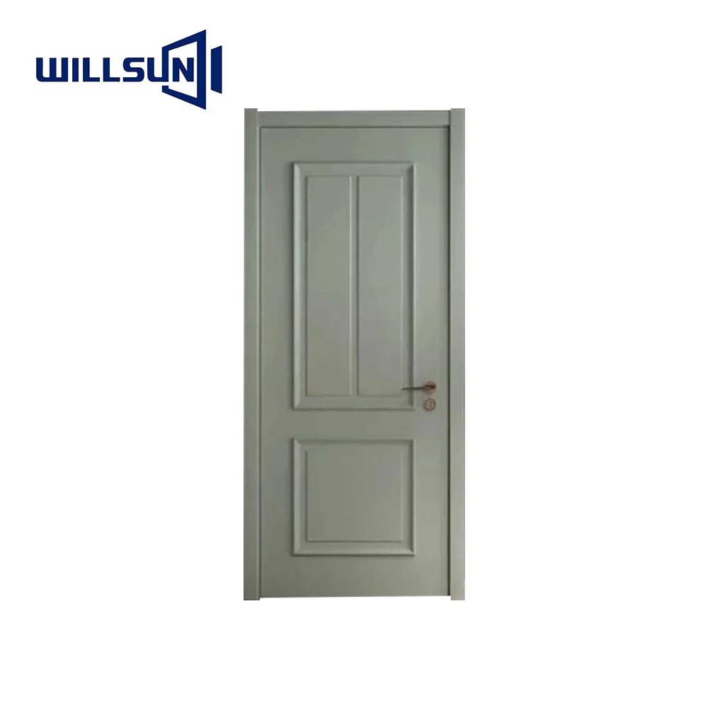 Turkish wooden single interior shaker doors Community Apartment mdf veneer door