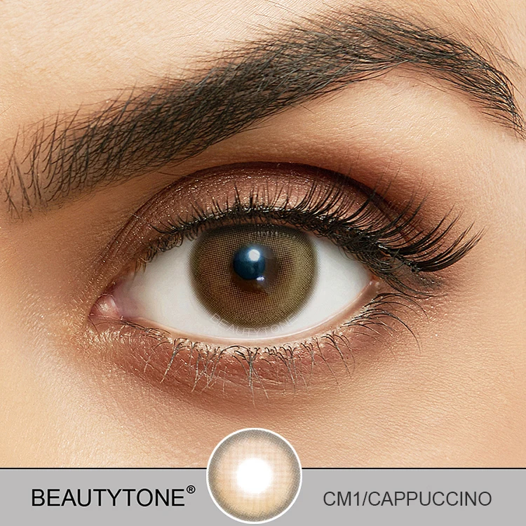 Charming Cappuccino color contacts eye lenses 1 year private label strong color contact lens