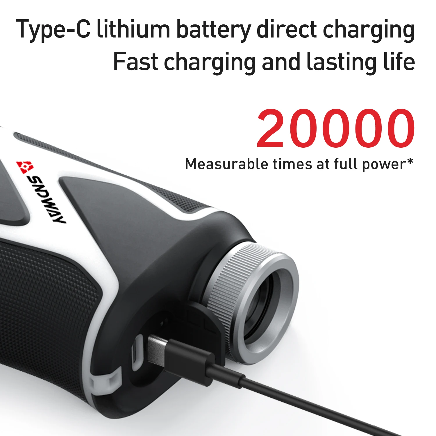 SNDWAY Rangefinder with Rechargeable Battery Laser Range Finder 6X Speed Scan SW-1000D