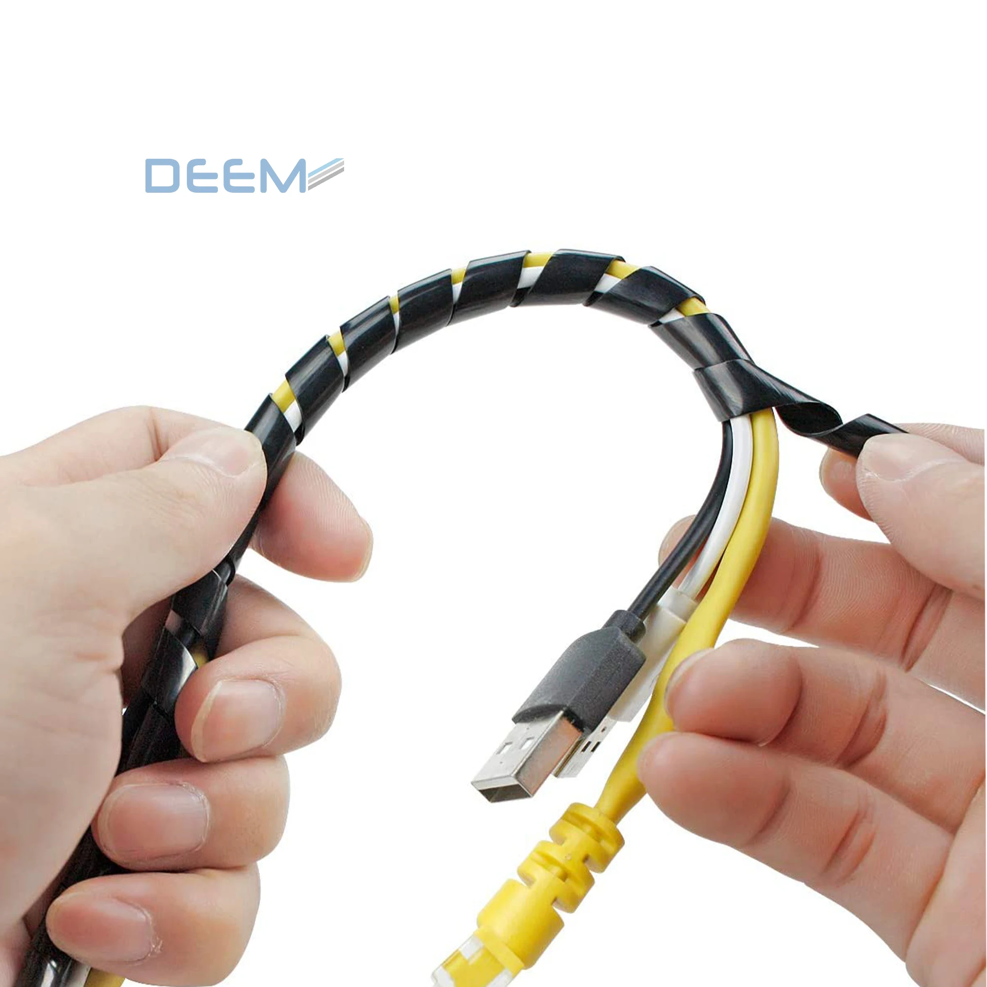 DEEM 10mm diameter spiral cable wrapping tube for hydraulic