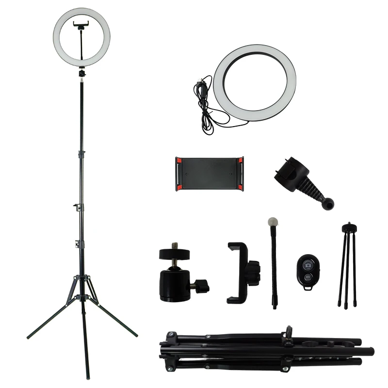 10 Inch Three-Color Live Fill Light  Remote Control Professional Photography Selfie Ring Fill Light