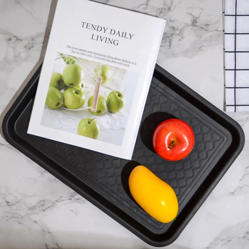 Экологичный открытый поднос для кофе, индивидуальный дизайн, пластиковый поднос для завтрака