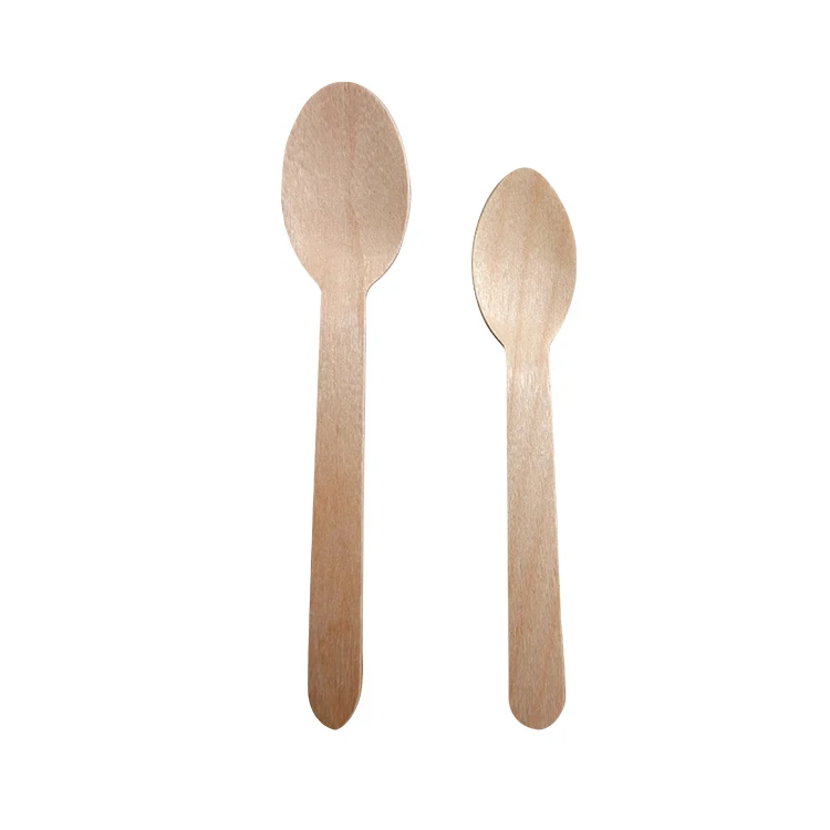 wholesale Compostable Biodegradable serving ice cream Natural wooden spoons cooking utensil sets