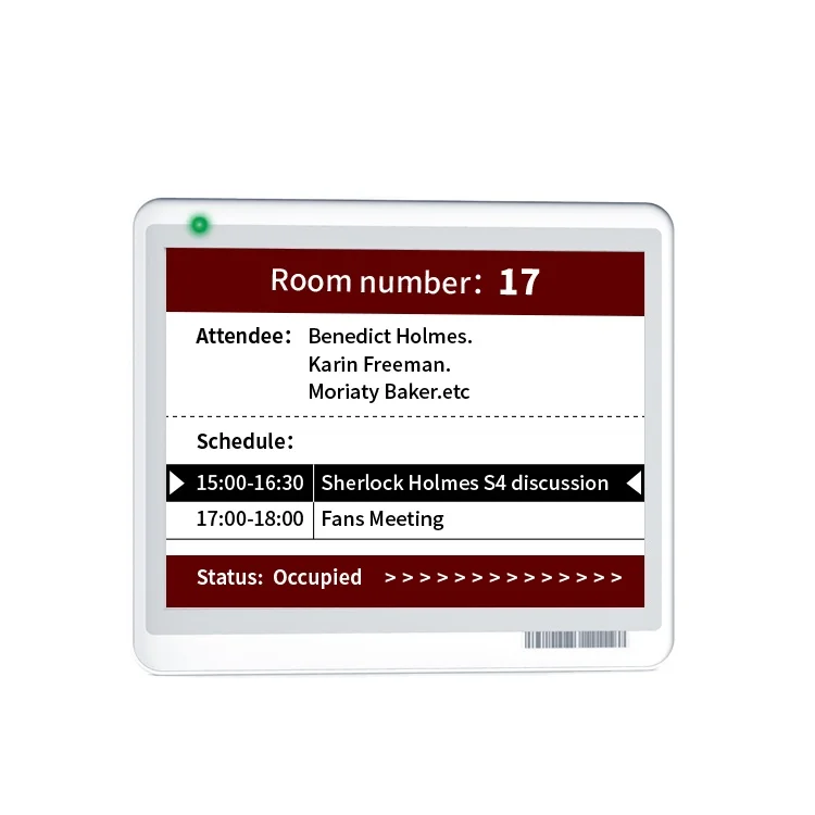 Minew 5.8 inch electronic ink display electronic nameplate conference table name card for the meeting room door plate