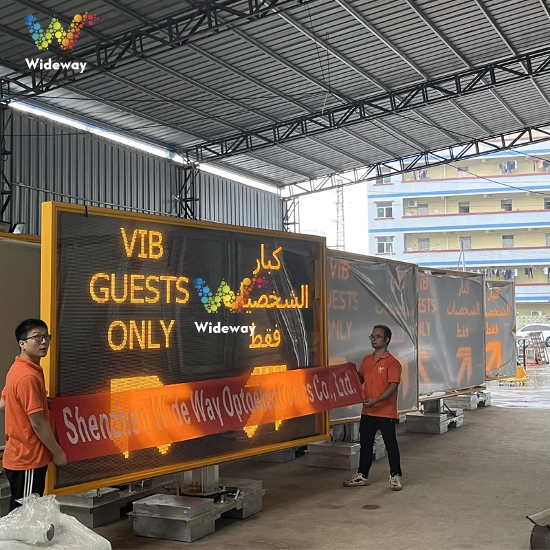 P10 P16 P20 led traffic VMS mobile Trailer Mounted road solar poweredportable variable message signs