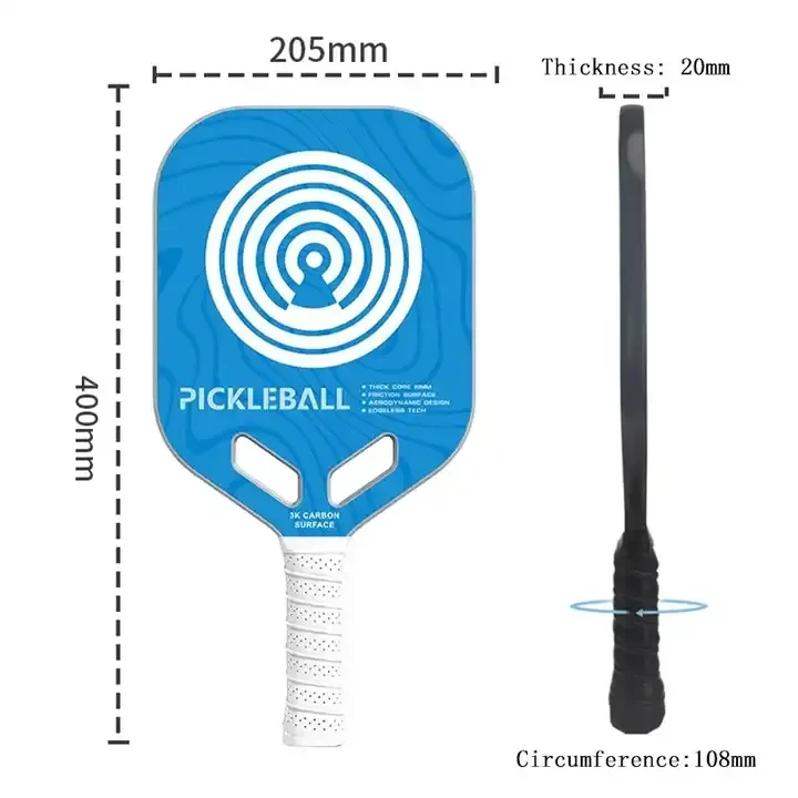 Professional Custom Graphite Composite Surface Pickleball Racket USAPA Approved Carbon Fibre Thermoformed Pickleball Paddle