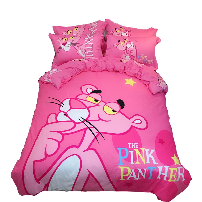 Modern children cartoon 4 piece bedding set 100% cotton printed duvet cover bed sheet set Pig Pecs