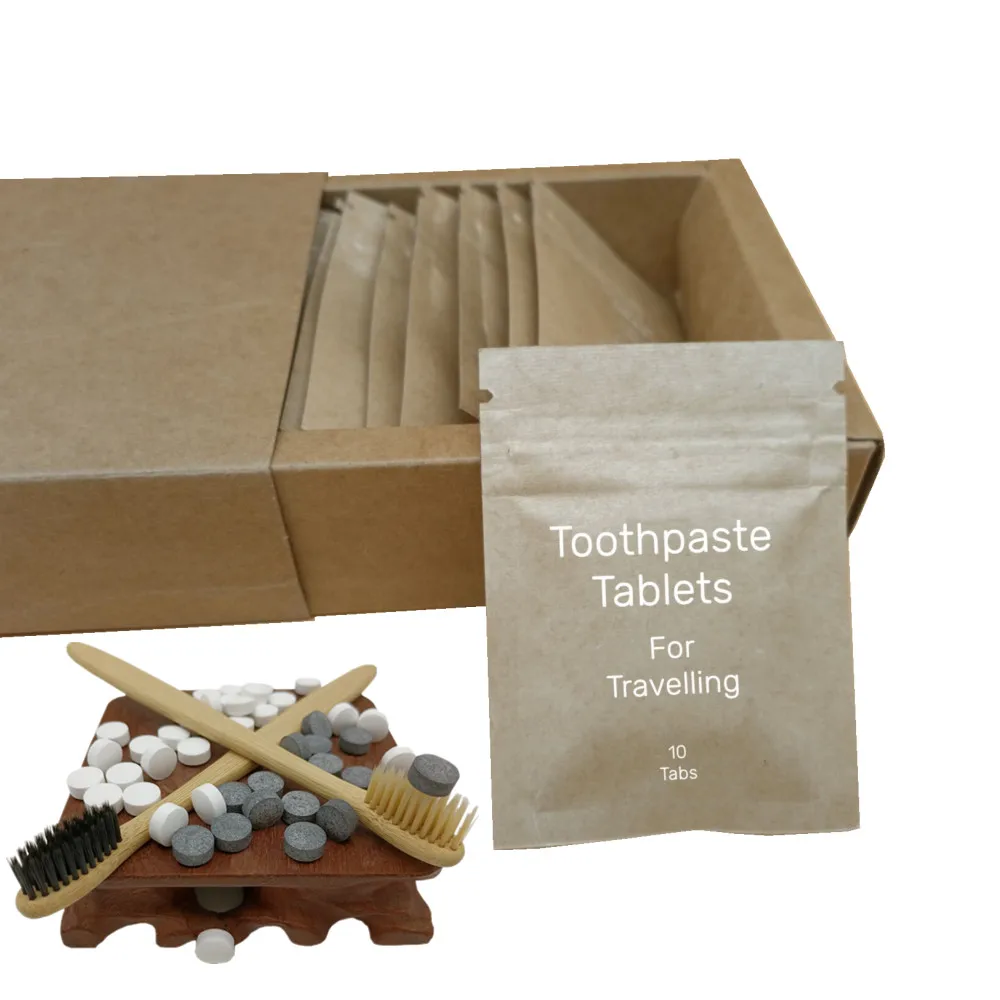 Toothpaste Tablets Nano hydroxyapatite Flouride Free Coconut Oil Travel Mouthwash Tablets Remineralize Toothpaste