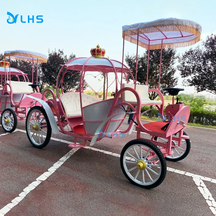 New energy cinderella horse cart supply electric  royal wedding carriage buggy luxury princess pumpkin  horse carriage for rent