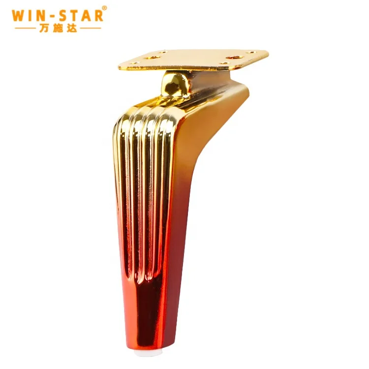 WINSTAR Modern furniture leg black plating durable anti-rust sofa bench cabinet legs Contemporary furniture legs
