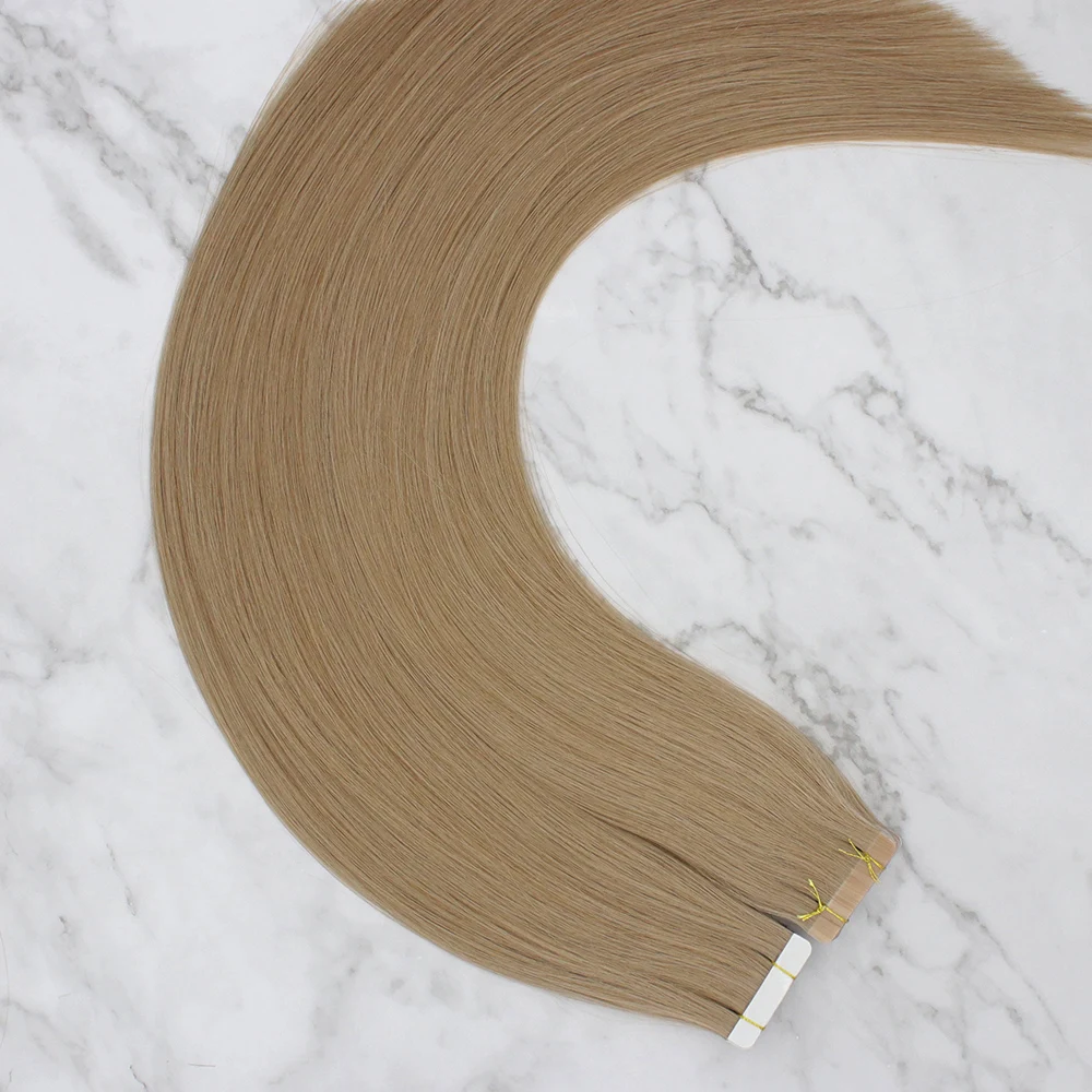 Fangcun Top Quality Cuticle aligned 100 human hair tape in hair extensions remy Wholesale Raw virgin tape hair extension