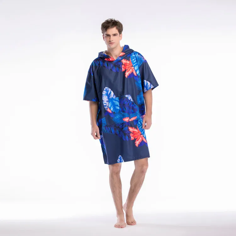 
Custom Printed Microfiber Suede Surf Poncho Towel or Microfiber Terry Cloth Beach Robe 