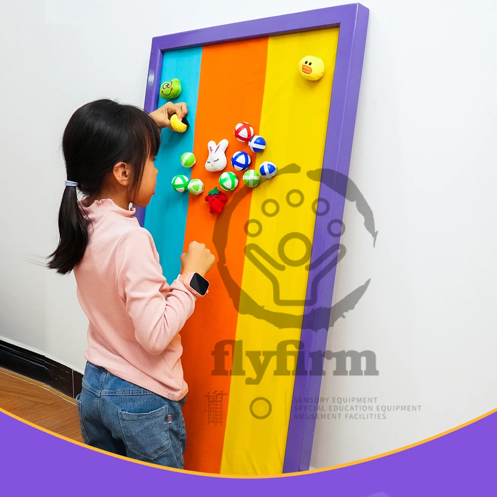 Flyfirm Interactive Sensory Velcro Board with 3 Color Stripes - Essential Velcro Dart Board for Kids
