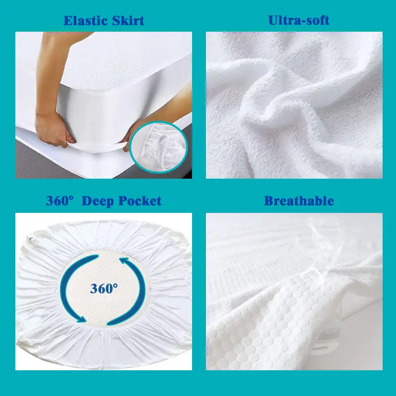 Wholesale Waterproof fitted elastic cotton bed sheet Dust-Proof Urine Proof Bed Covers Mattress Protective Covers