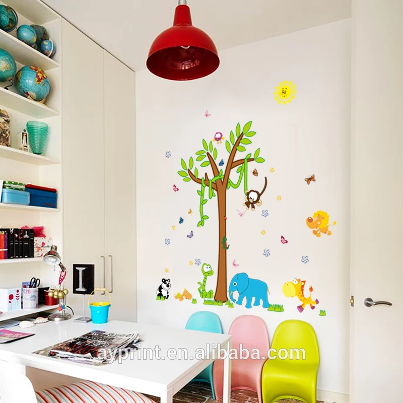 SK9072 Kids Nursery Animal Wall Stickers Removable DIY Decoration