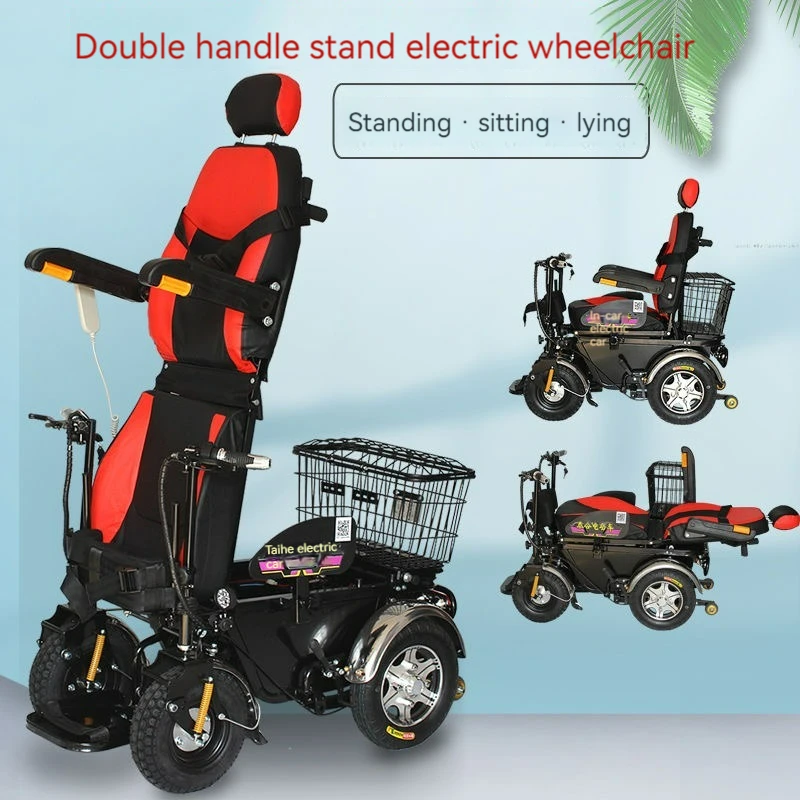 Manual and electric dual mode standing up handicapped wheelchair Standing Power Wheelchair orthopedic wheelchair