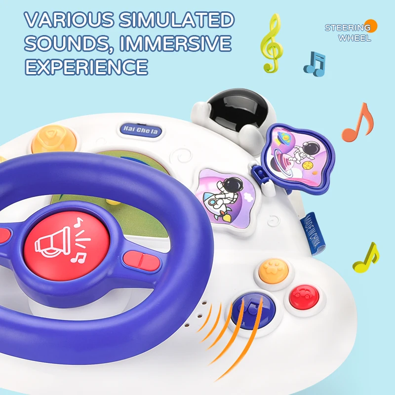 Zhorya Simulated Driving Game Multi-functional musical Steering Wheel Toy For kids