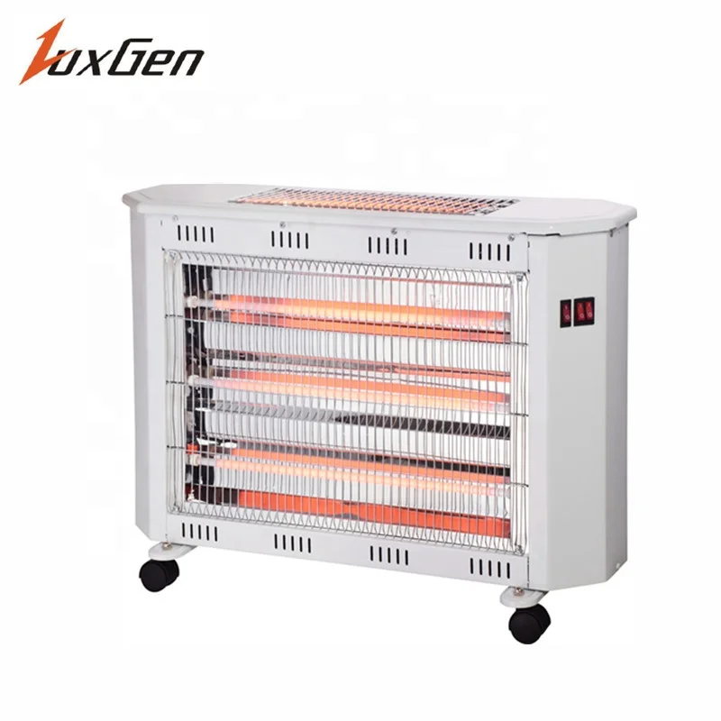 
electric portable room quartz heater with smooth castor 