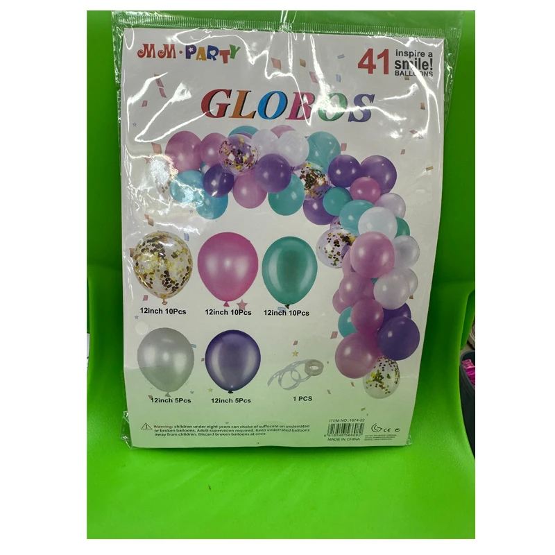 Happy party decoration balloon set arch ballon beautiful color balloons garland kit latex balloon set
