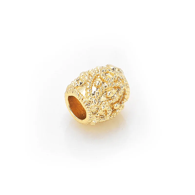 High quality Semi-finished DIY jewelry Bracelet Findings accessories connection bead Copper brass round Connect spacer beads