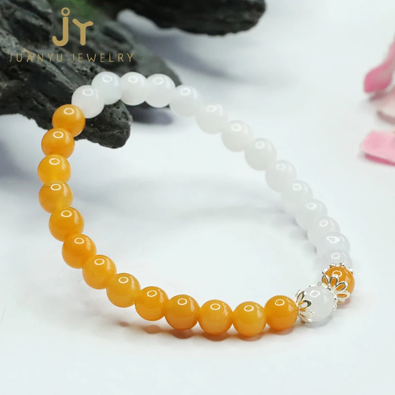 Fashion Jewelry Beaded Jadeite Bracelet Natural Stone Green Jade Bracelet S925 Silver Myanmar Jade Bracelets