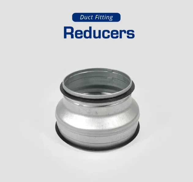 HVAC System Connector Fitting Galvanized Steel Round Duct Reducer Duct Fittings