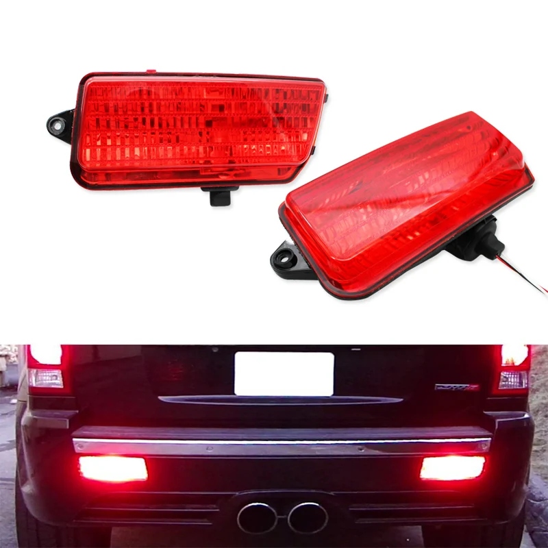 Полный комплект светодиодных противотуманных фар gtinakui с светодиодными лампами, задними противотуманными фарами, проволочными кольцами для 2005-2010 WK1 Jeep Grand Cherokee WK1