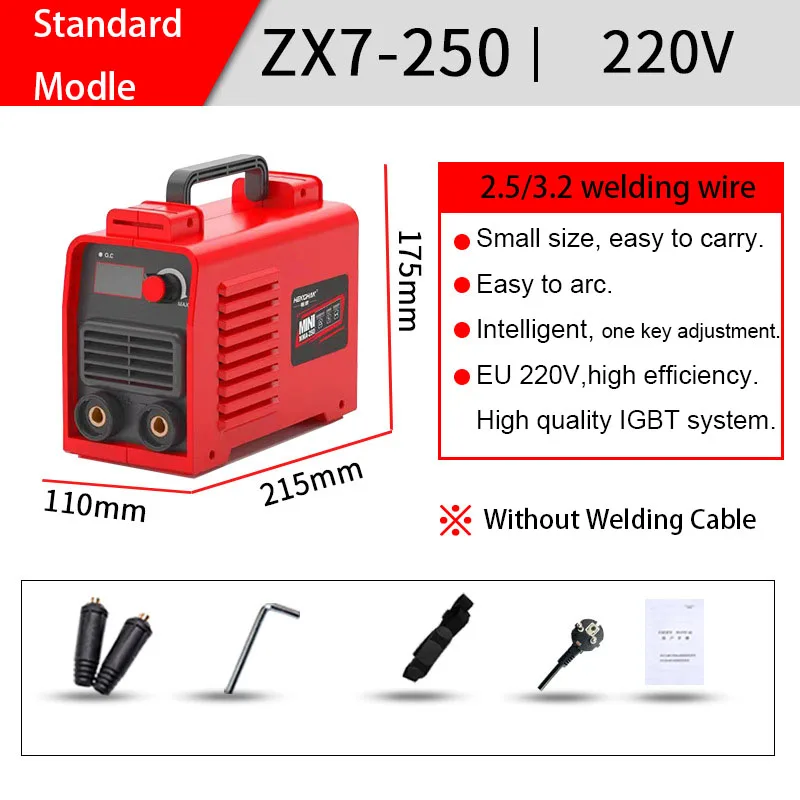 220V Household Portable Mini Welder MMA-250 Arc IGBT Inverter MMA 250A Esab Ac Dc Copper Wire Small Welding Machine Good Price