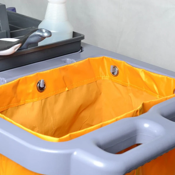 Manufacturer Plastic Flat Mopping Bucket Cleaning Trolley Mini Folding Housekeeping Janitor Cleaning Trolley