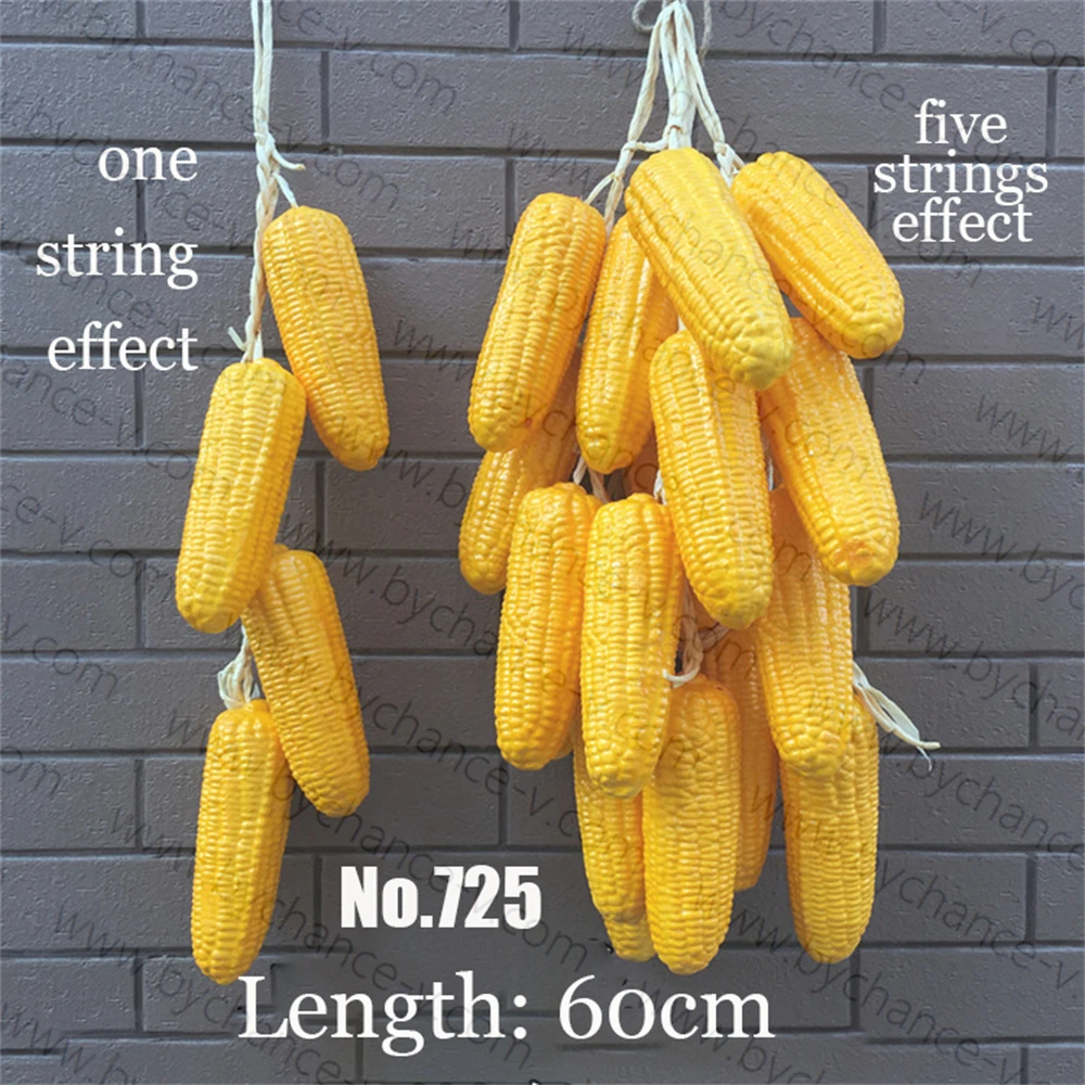 Visual Merchandising Props Realistic Artificial PU corn Faux purple waxy corn for restaurant Crops industry decor display