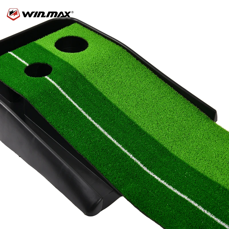 PERFECT PRACTICE Indoor Golf Putting Mat with 1/2 Hole Training for Mini Games & Practicing at Home or in The Office