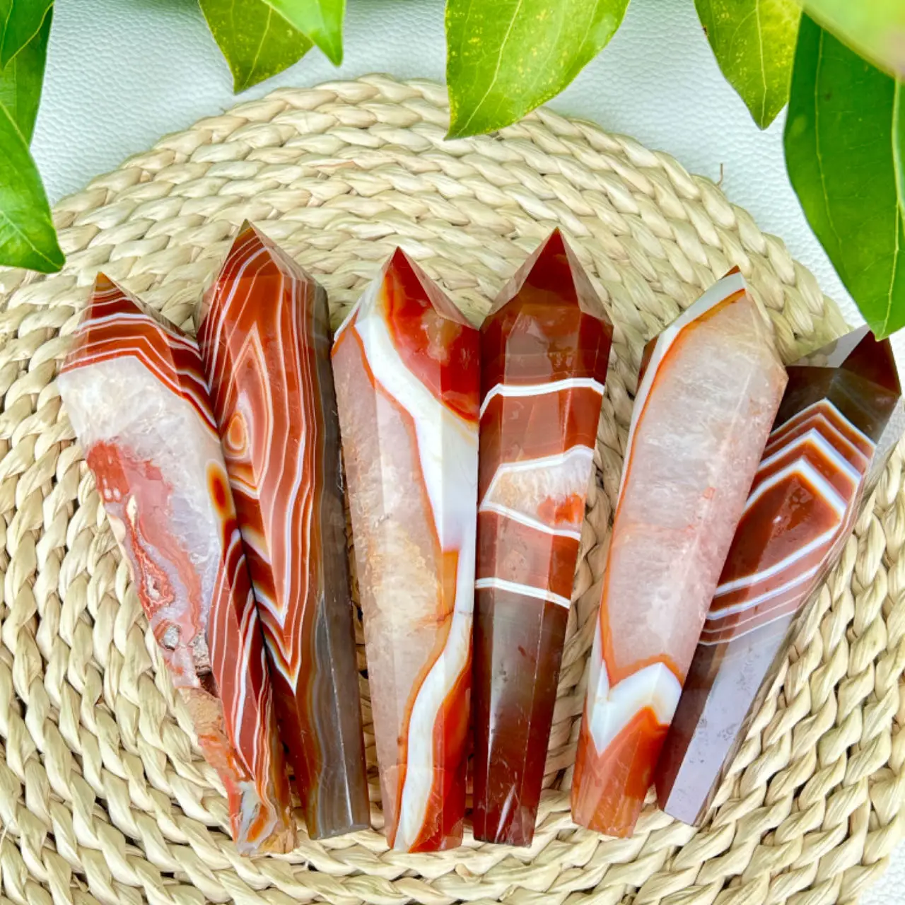 Wholesale Fanshi Natural Carnelian Scepter Crystal Wand Red Sick Agate Geode Polished Home Decor Feng Shui Mascot Crystal Crafts