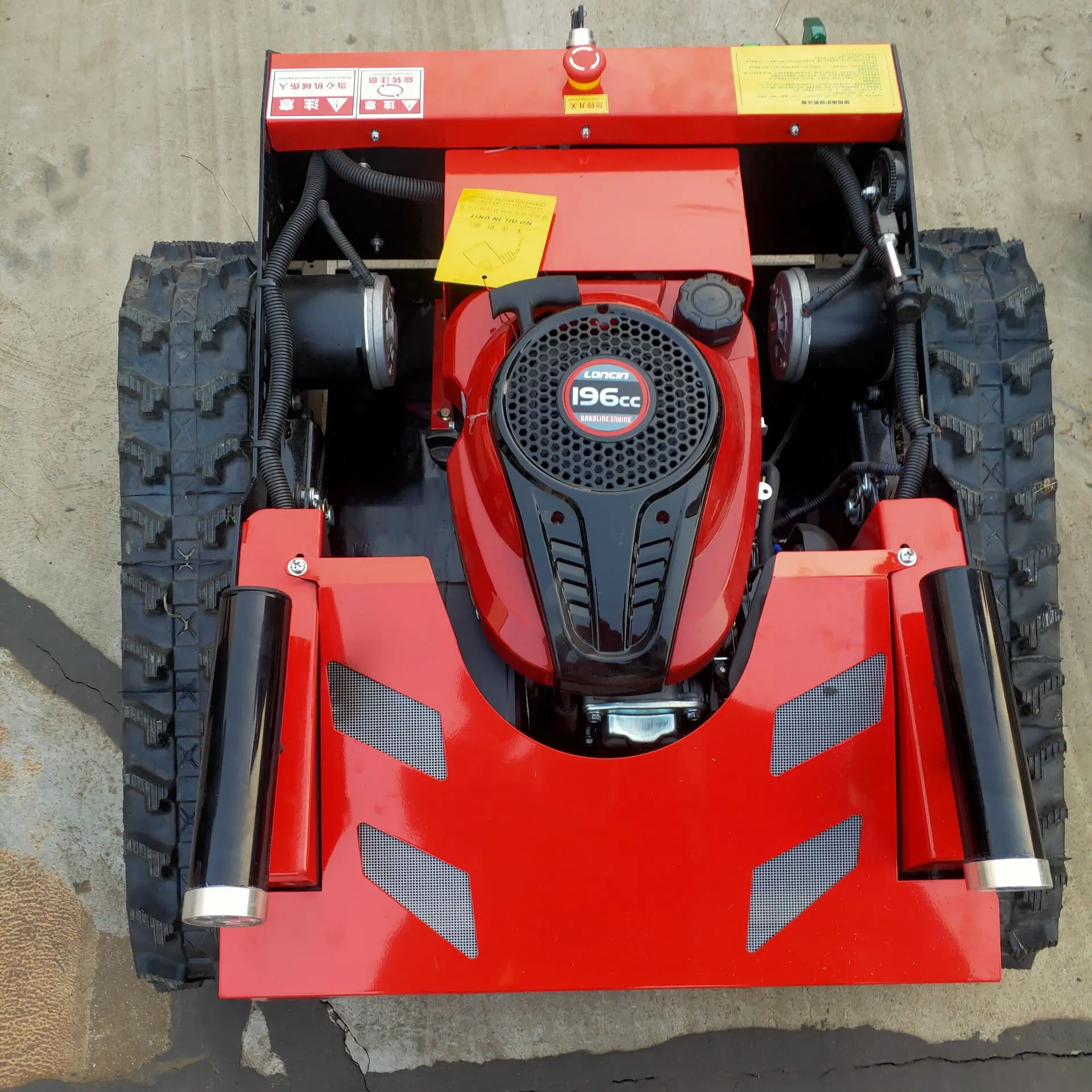 Garden use grass cutting machine remote control petrol engine Crawler blade Lawn mower